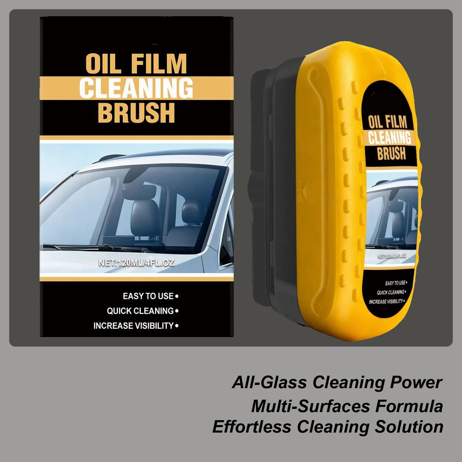 120 ml car oil film cleaning brush, 150 ml glass oil film removal for car window, windscreen brush for car care