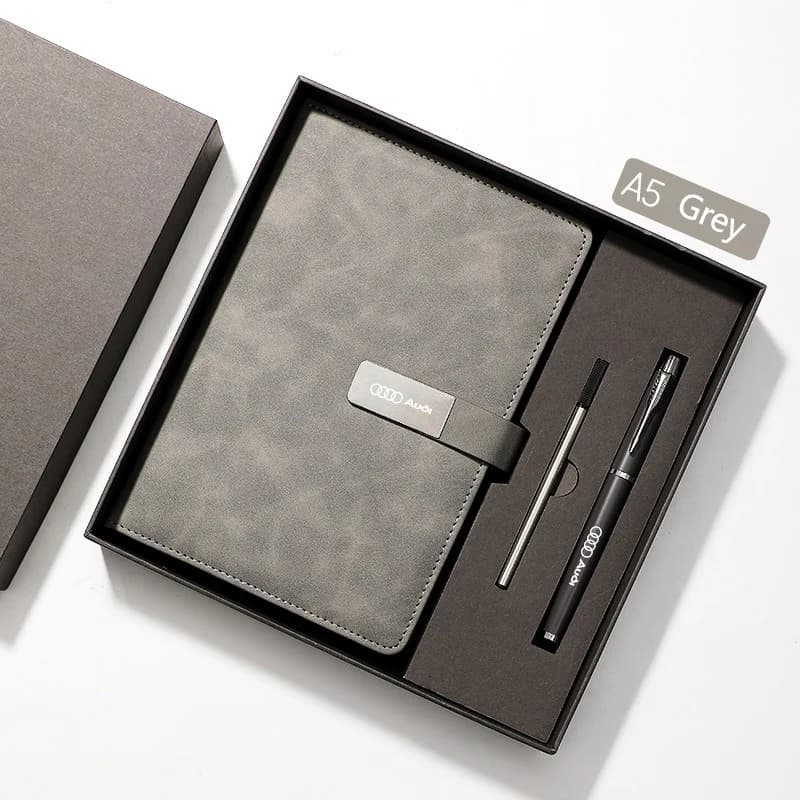 A5 Business Notebook Car Badges Leather Cover With Neutral Pen For Audi A3 A4 A5 S4 RS4 A5 S5 RS5 A6 A6 Q2 Q3 Q5 Q Q8 RS4 RS5