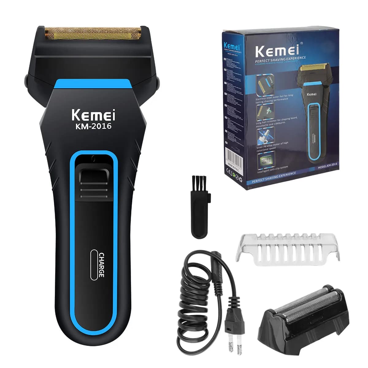 KEMEI KM-2016 3D ABS alternative electric razor rechargeable men's mower waterproof rechargeable razor Haircut