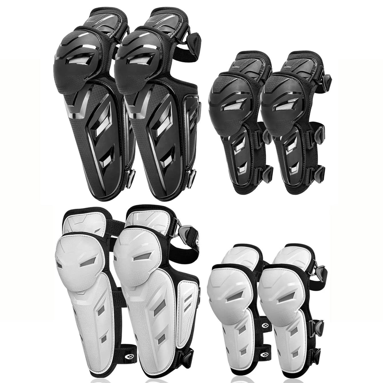 Set Protezioni Moto 4 Pezzi: Ginocchiere e Gomitiere per Moto, Protezioni per Gomiti, Ginocchiere per Moto, Motocicletta, Fuoristrada, Corse, MTB