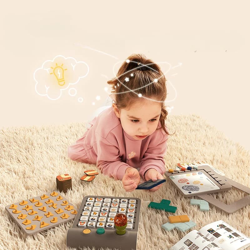 Puzzle Giochi da tavolo ten in uno Giocattoli interattivi Montessori Giocattoli educativi matematici in legno Blocco magnetico Giocattolo sensoriale Regalo per bambini