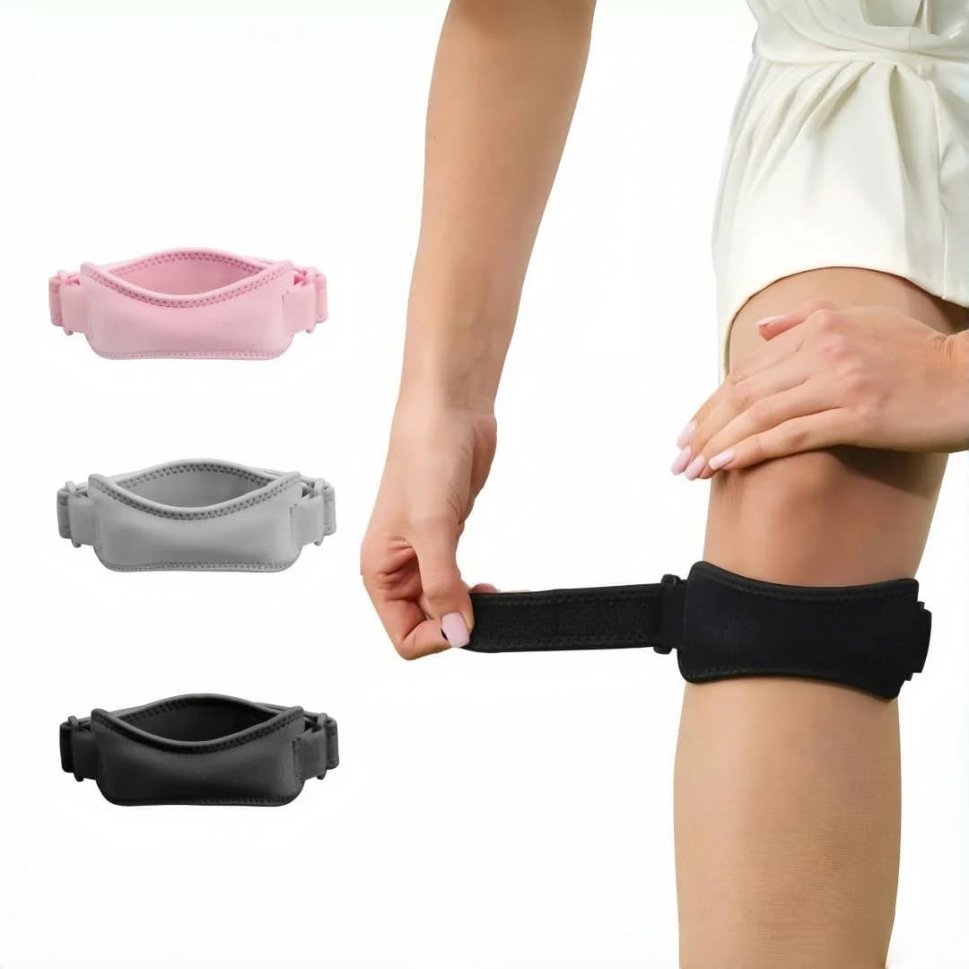 Ginocchiera sportiva regolabile con cinturino rotuliano, cinturino di supporto per tendine rotuliano, supporto per ginocchio, equipaggiamento protettivo per basket