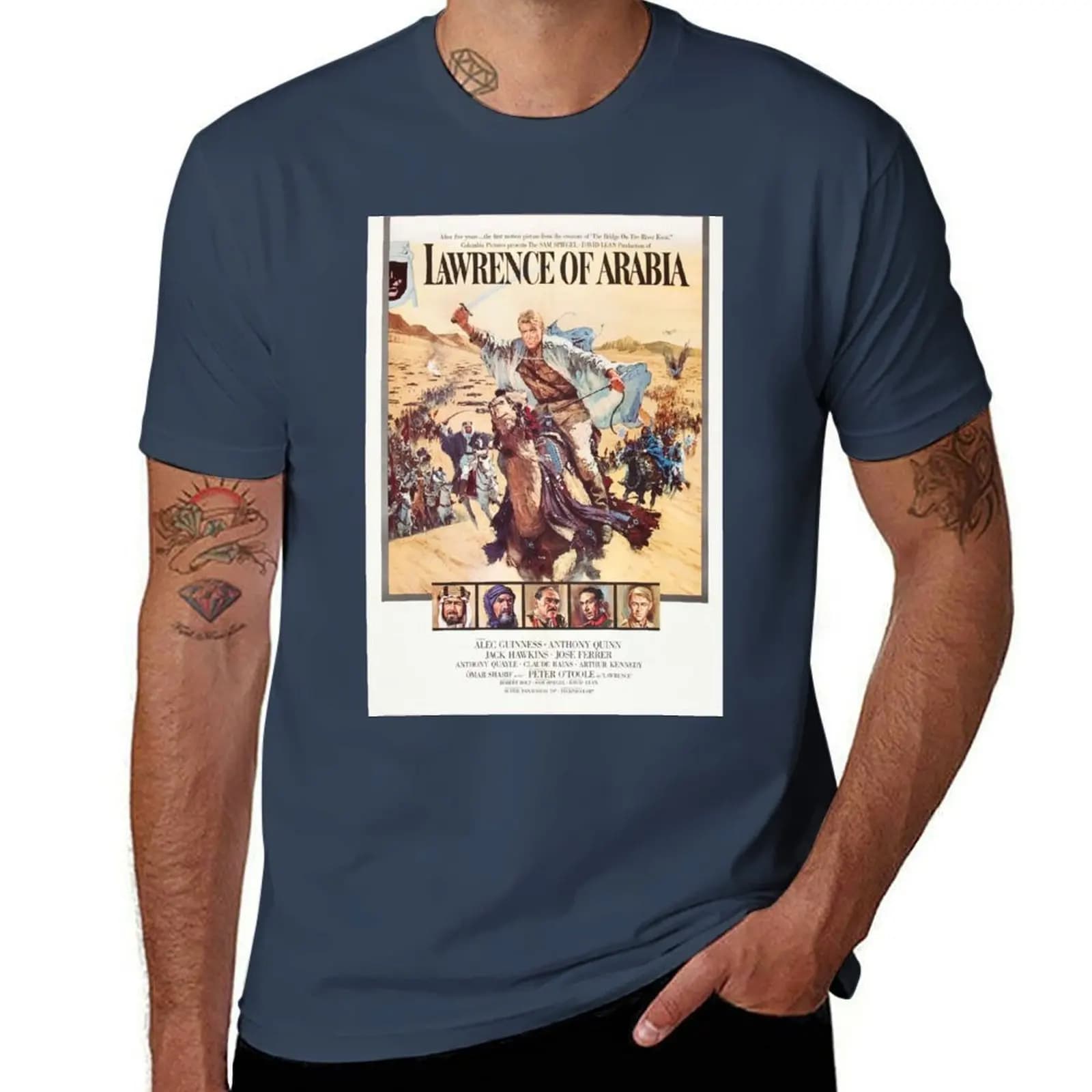 David Lean Lawrence of Arabia T-Shirt Breathable Mesh Panel T-Shirt