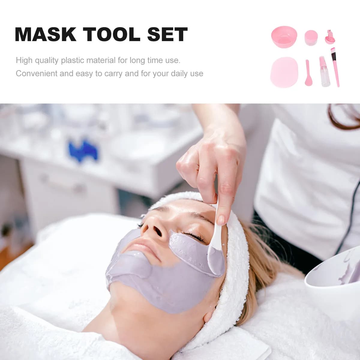 10 in 1 Facial Mask Tool Kit Bowl Set Easy DIY Facemask Stable Base High Temperature Resistant Skin Care Brush Spatula Gauge