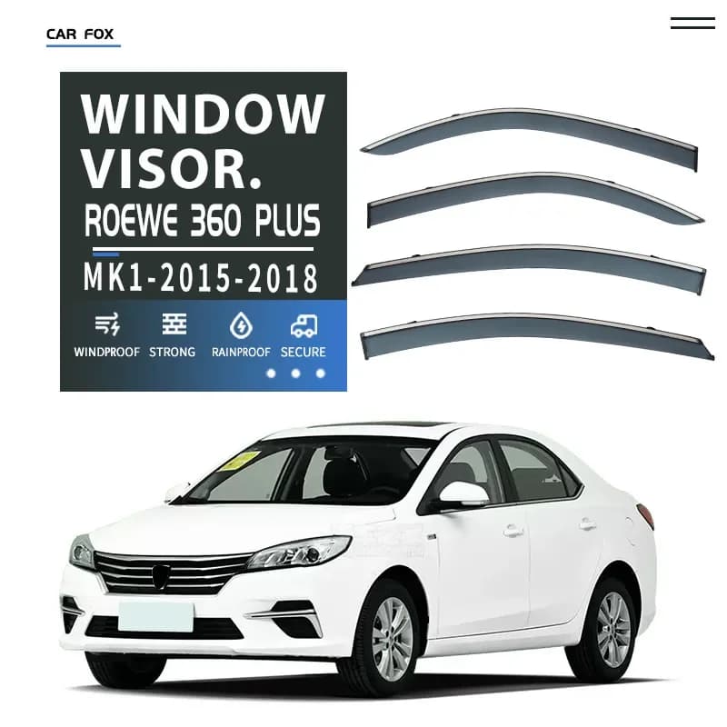 Per Roewe 360 Plus 2015-2018: Deflettori Parasole per Finestrini Auto, Protezioni Antipioggia e Antivento per Finestrini Laterali, Accessori Auto, Kit Carrozzeria