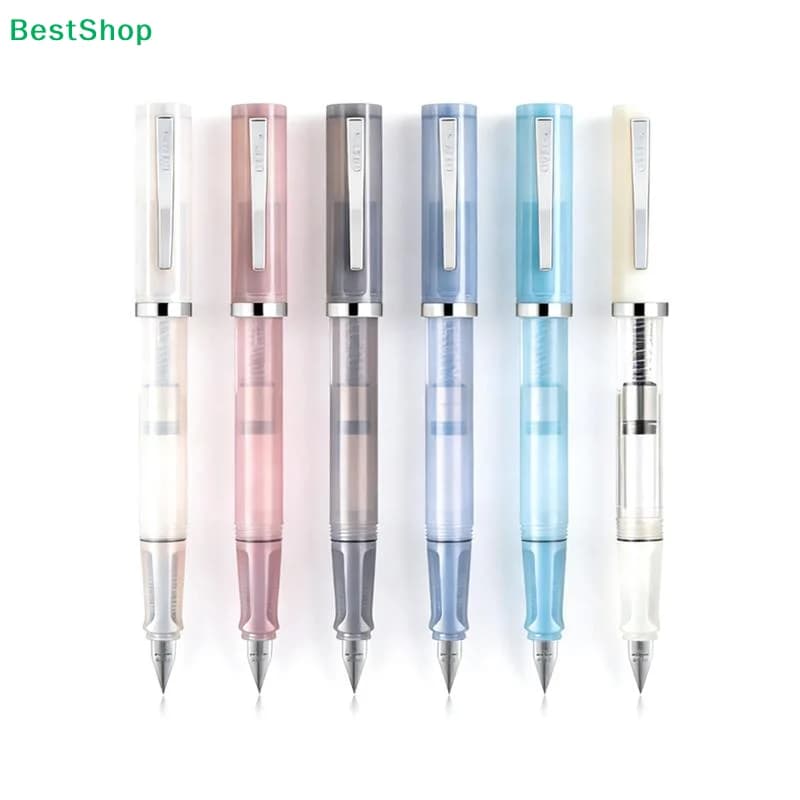 ♩58D Fountain Pen 6 Colors F EF Nib Ink Pen Writing Calligraphy Pen School Office Supplies Stationery PK MAJOHN HONGDIAN