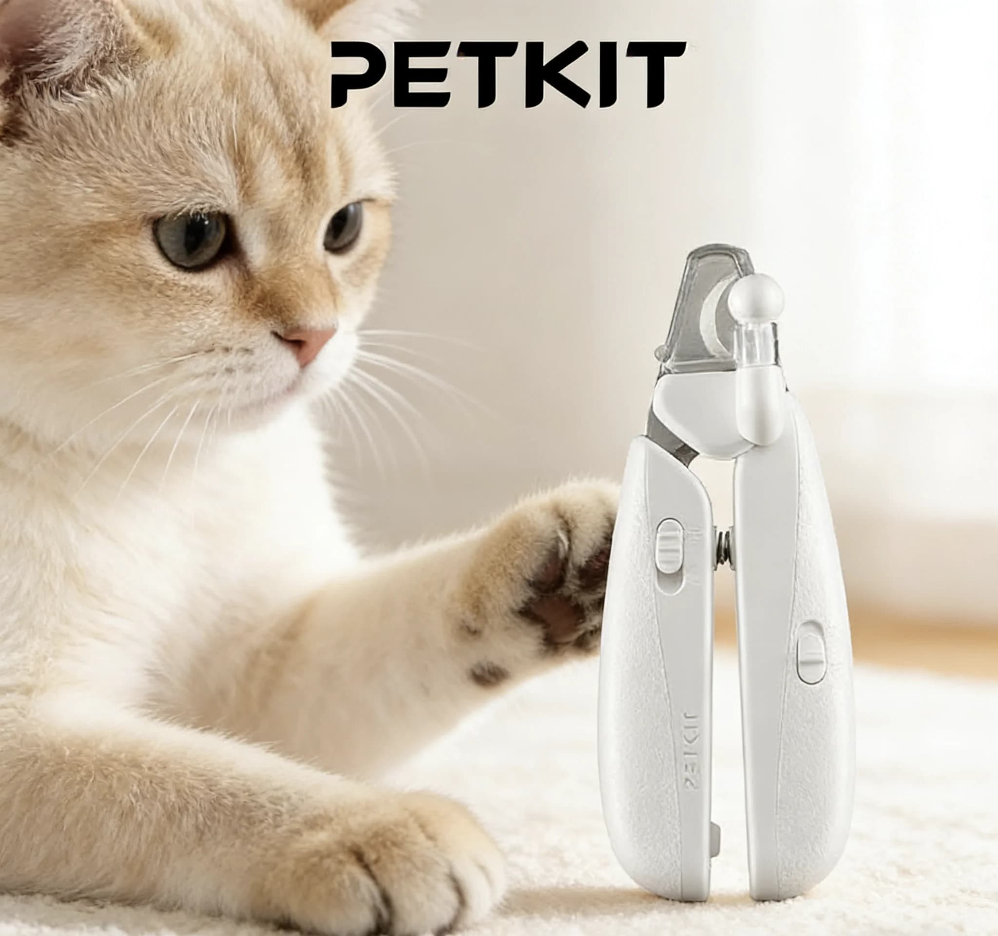 Tagliaunghie LED PETKIT per Cani e Gatti, Strumento Professionale per Toelettatura con Luce, Anti-schizzo, Sicuro, Linea Sanguigna Visibile, per Unghie degli Animali Domestici