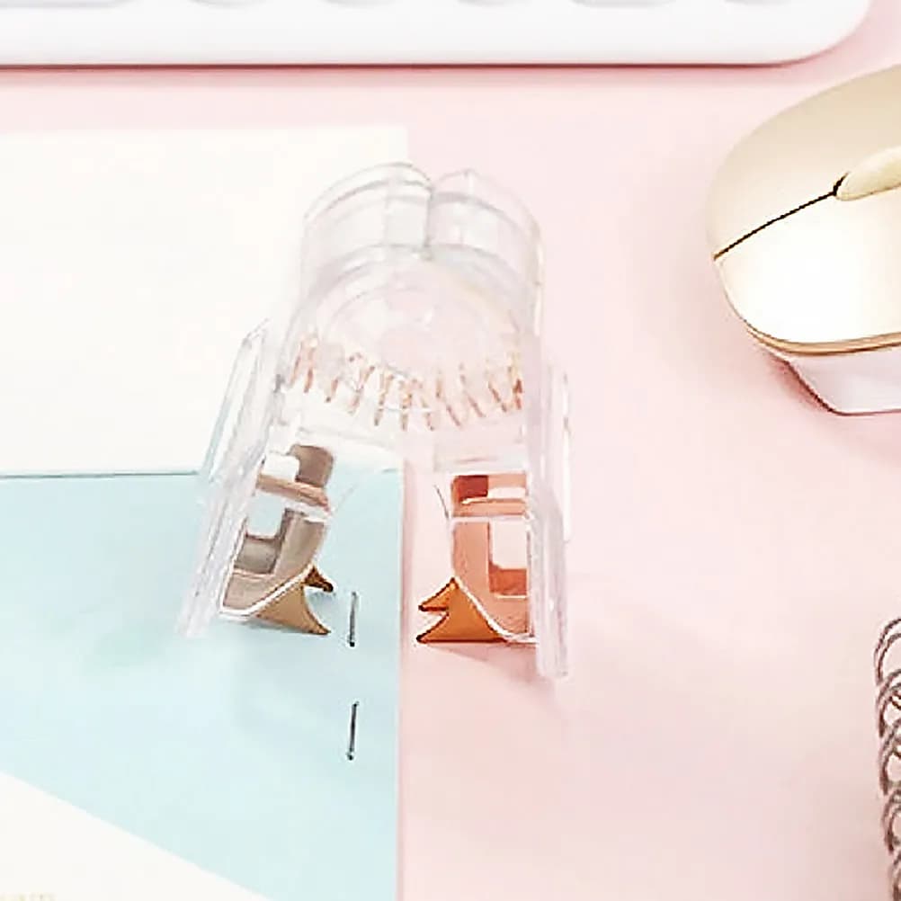 Rimuovi-agrafiche Ergonomico Portatile Color Oro Rosa per Ufficio, Casa e Studenti - Strumento Rapido per Rimuovere Agrafiche