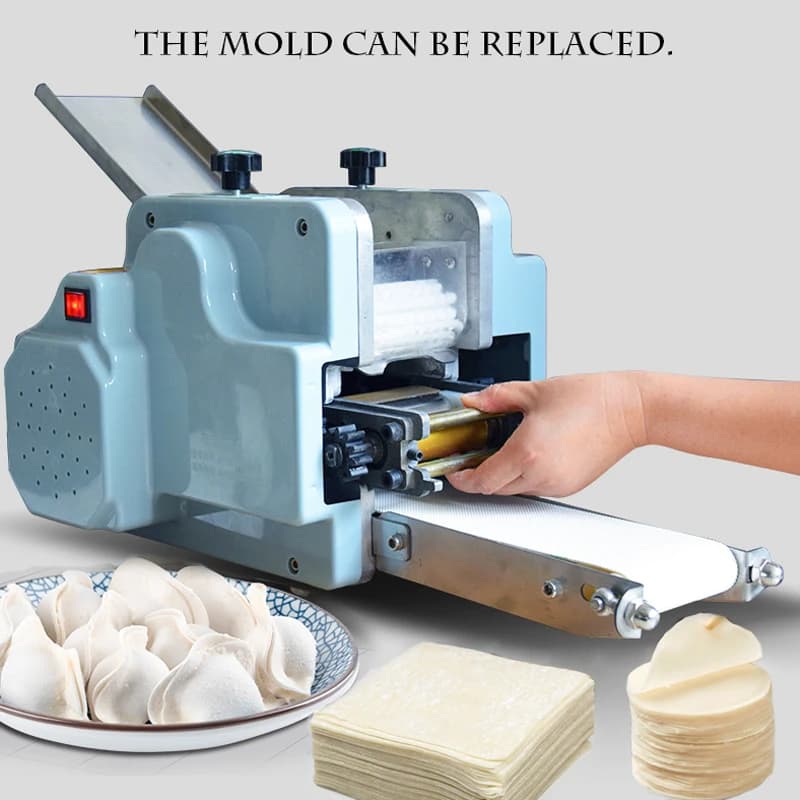Electric Dumpling wrapper machine110V 220v Round square wonton Skin Maker rolling press Pasta Slicer Moulding Tool commercial
