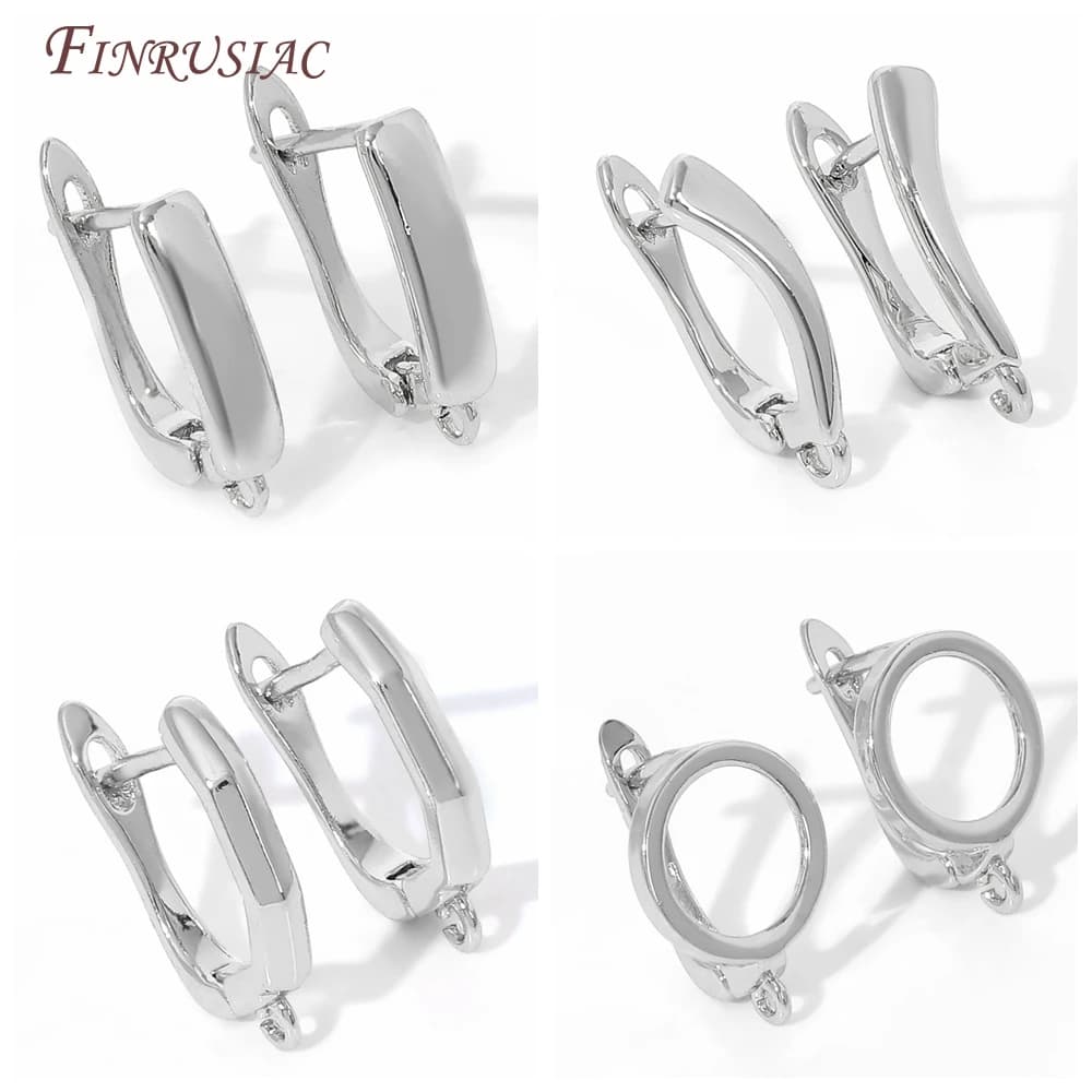 18K gold plated earrings Earrings Basic fasteners for earrings, Anti-allergic Earrings Clasp Jewelry Accessories