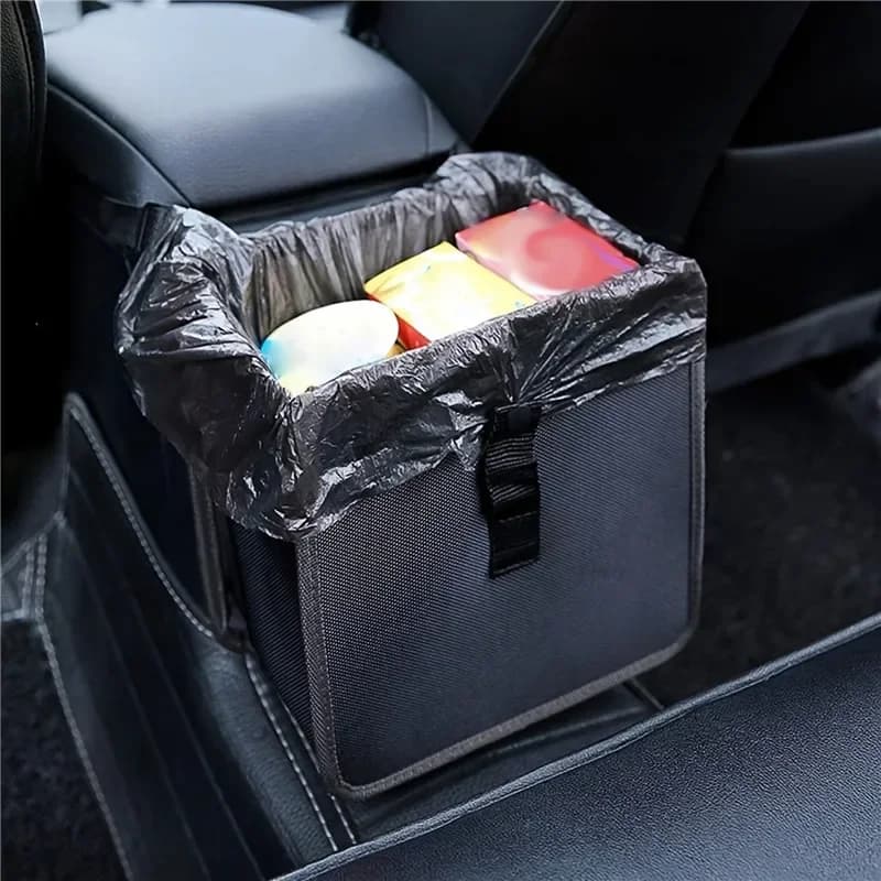 Pattumiera per auto Tasca portaoggetti portatile in rete Pattumiera sospesa Pattumiera per sedile posteriore Borsa portaoggetti impermeabile per pattumiera