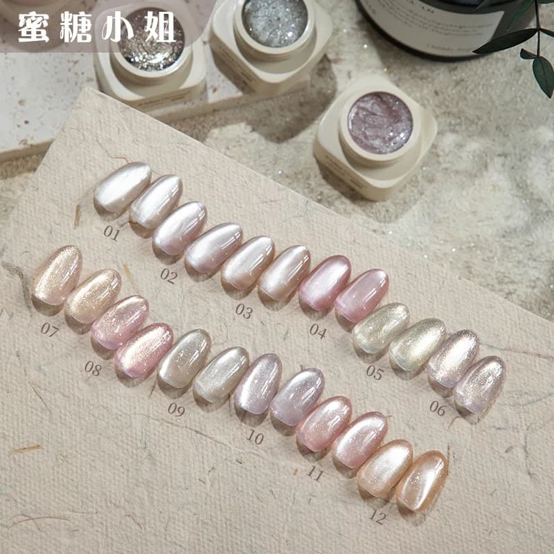 MISSCANDY Pesche Oolong Cat Eye Gel Smalto per unghie 5ml Gel magnetico Semipermanente Soak Off Ice Through Gel per unghie per salone di bellezza