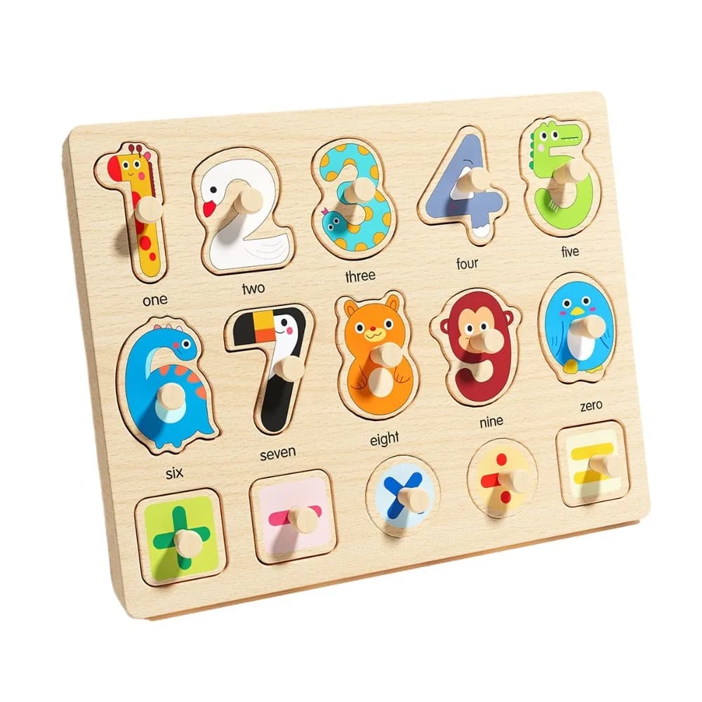 Montessori Hand Grab Boards Giocattoli Forma Corrispondenza Cartoon Puzzle in legno Giocattoli Multifunzione Intellettuale Tangram Jigsaw Game