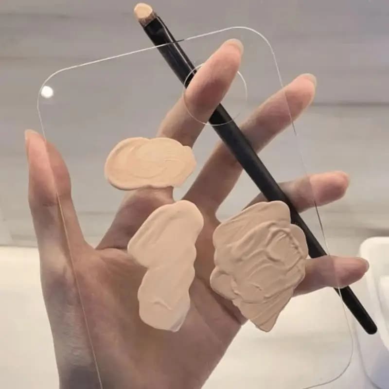 【xxx】2 Pezzi Mixer Cosmetico Manuale in Acrilico Trasparente per Fondotinta Liquido e Crema, Strumento di Bellezza per Miscelare [S14]
