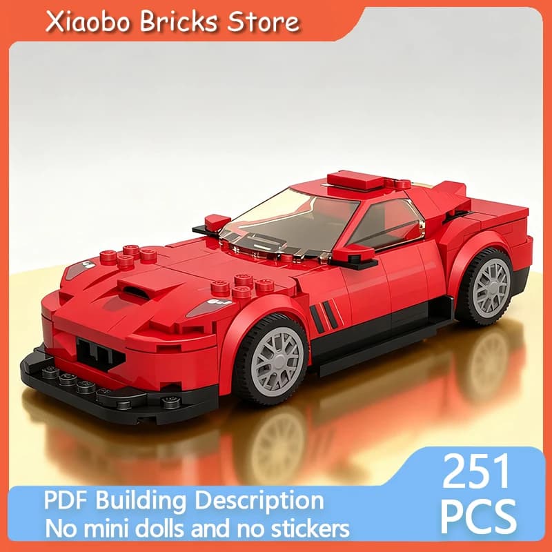 City Speed Racing Model MOC Building Bricks Italian Sports Car Modular Technology Gifts Holiday Assemble Children Toys Suit