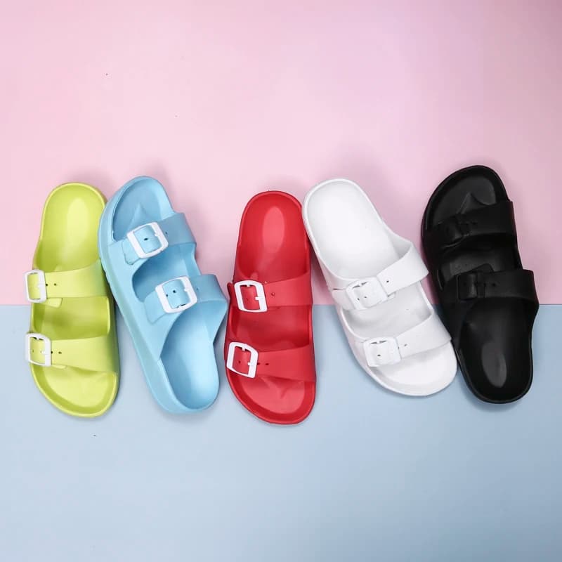 House Slippers Lightweight Adjustable EVA Sandals with Dual Straps for Couples Ideal for Outdoor & Indoor Slipper for Men Women