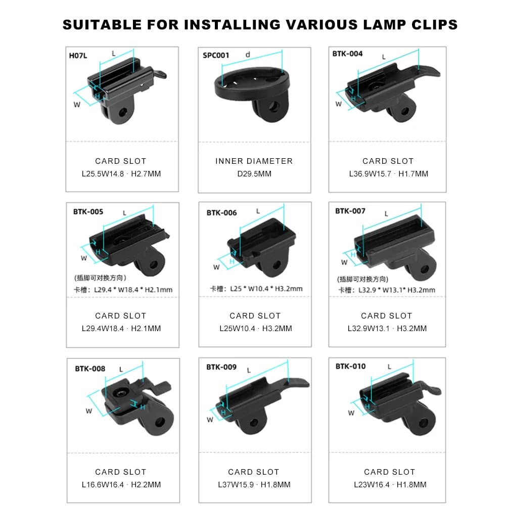 Supporto Regolabile per Fotocamera Sportiva, Supporto per Lampada, Supporto per Luce Anteriore Bici, Supporto per Torcia da Bicicletta per Brompton GoPro