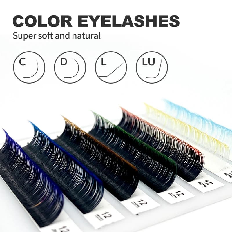 NATUHANA Ombre Colore Estensione ciglia Ciglia individuali color visone Ciglia finte sfumate Strumenti professionali per il trucco del salone