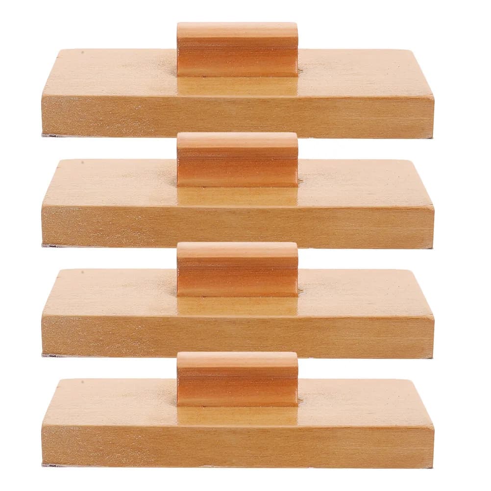 4Pcs Wooden Sandpaper Rhythm Block Castanets for Professional Orff Music Education Tool Portable Sturdy Handle Design