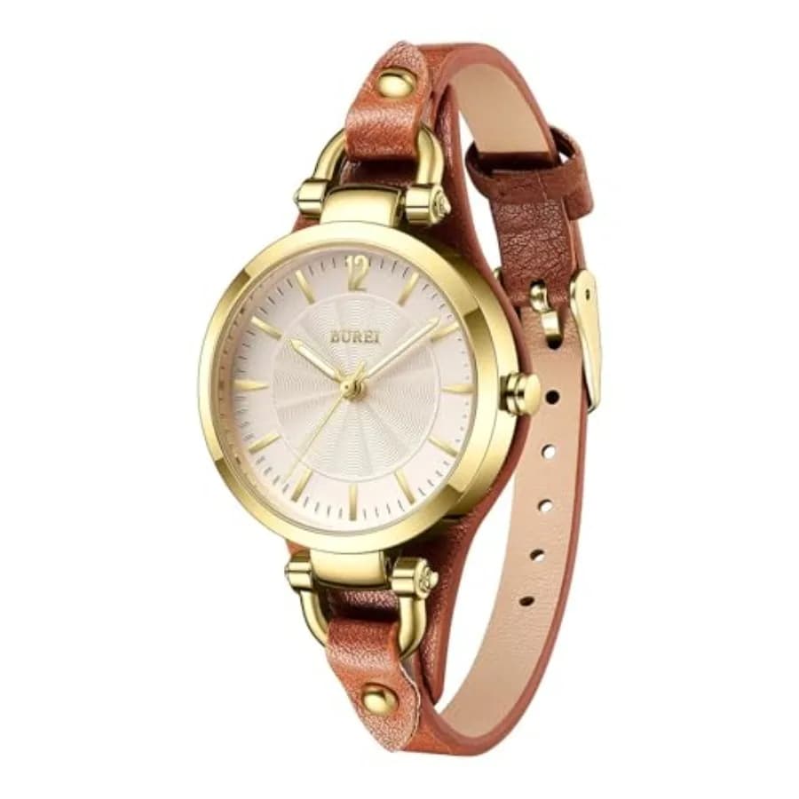 Orologi da donna con cinturino in pelle semplice, orologio analogico al quarzo, orologio da donna piccolo e sottile, orologio da polso con cinturino, regalo per la festa della mamma