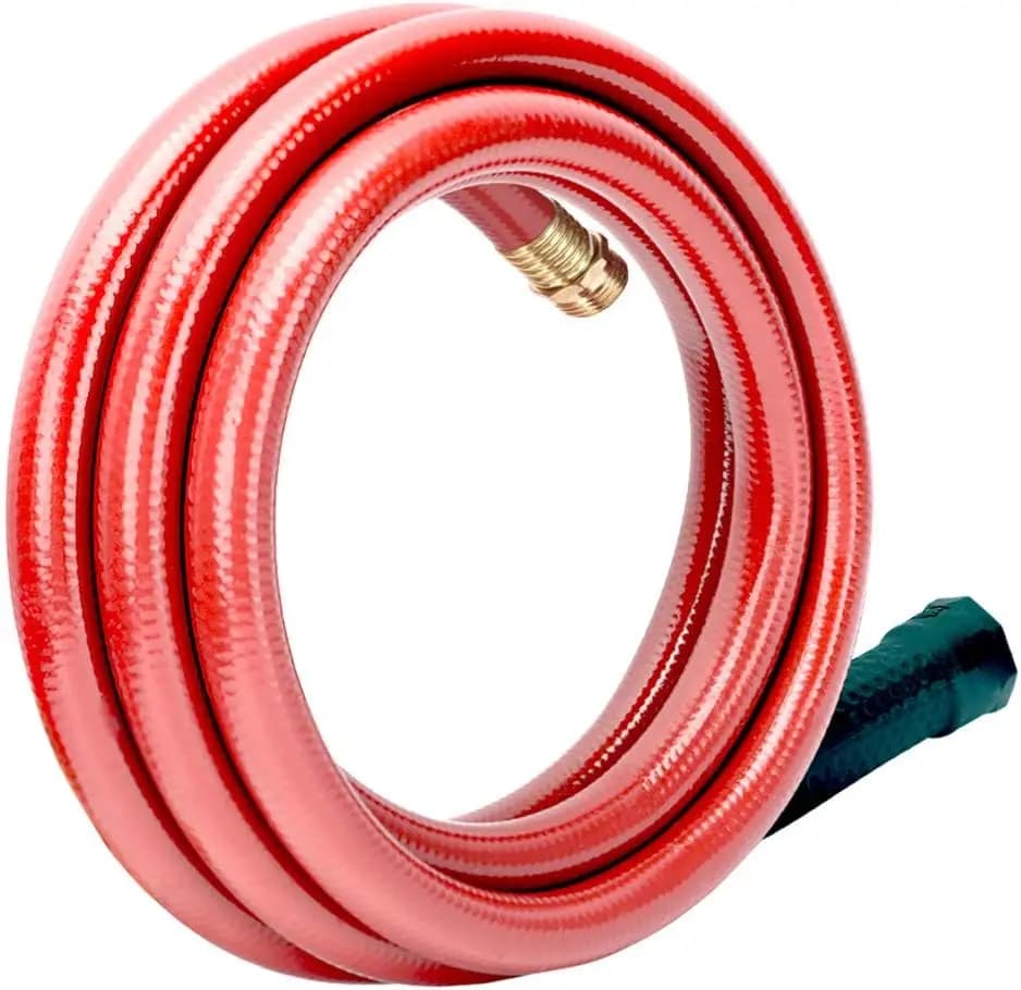 10ft Kink-Free Garden Hose 5/8in - Heavy Duty, No Leak, Flexible & Lightweight with Brass Ends