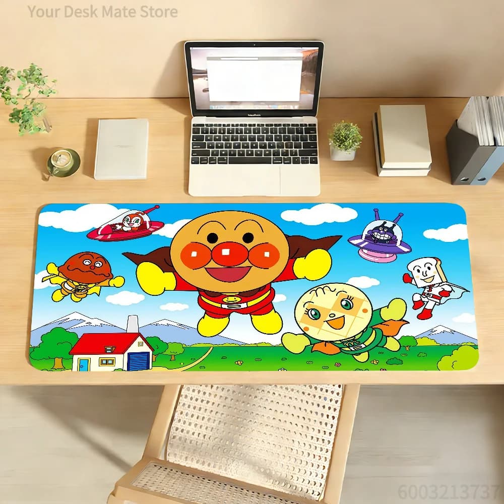 A-AnpanmanES Tappetino per mouse Tappetino da scrivania antiscivolo Accessori per PC e laptop Tastiera da ufficio in gomma Decorazione per giocatori di grandi dimensioni