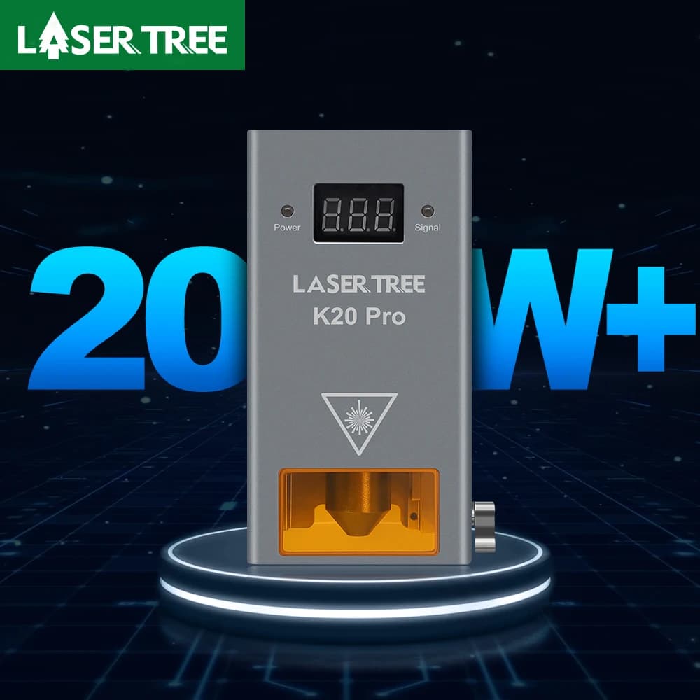 LASER TREE K20 20 W optical power laser head with Air Assist nozzle Module 4 diodes for CNC engraving machine
