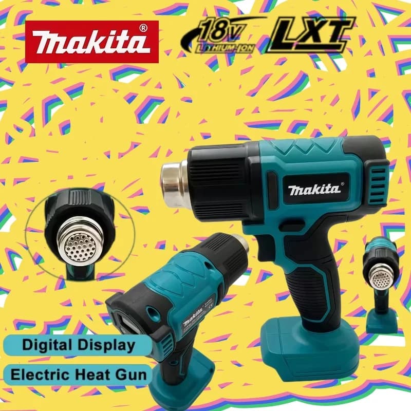 Pistola Termica Senza Fili Makita 550 ° Pistola ad Aria Calda Portatile con Display LED, Strumento di Saldatura e Soffiatore Termico