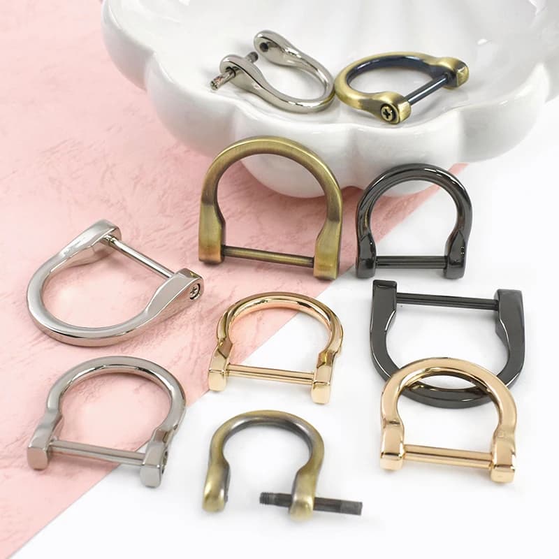 5/10 Pezzi Ganci a O/D Rimovibili da 14/17/19/25mm, Fibbie per Cinghie, Ganci di Riparazione, Connettori a Moschettone, Clip a Vite