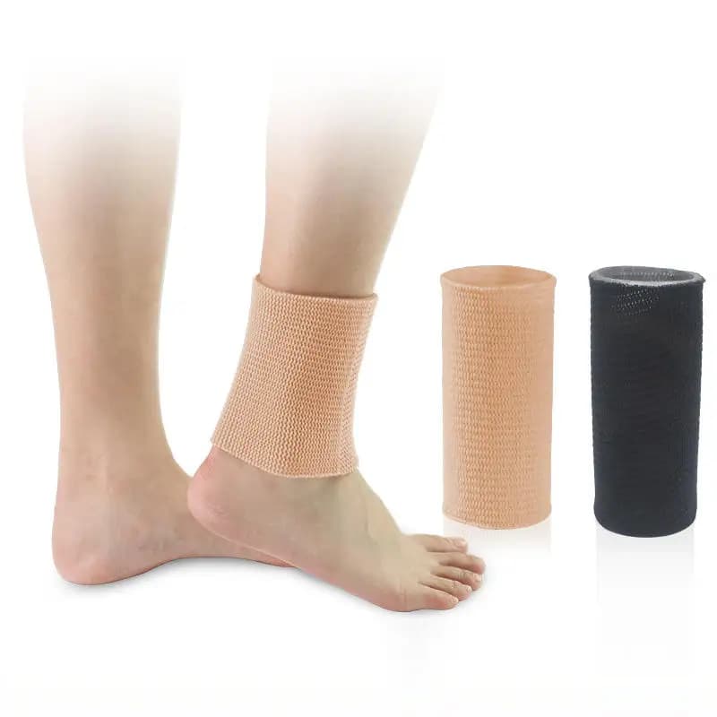1 2Pcs Protective Ankle Compression Sleeve Gel Women Foot Support Brace Soft Figure Skating Sport Injury Relief
