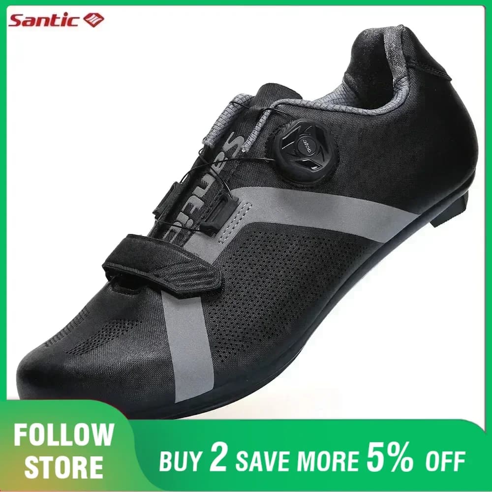 Santic Scarpe da ciclismo con lucchetto adatte a pedale SPD-SL unisex uomo donna sneakers da equitazione su strada all'aperto scarpe da bicicletta comode e professionali