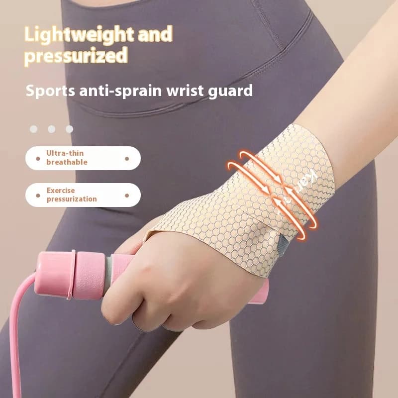 Thin Breathable Sports Wrist Support Brace Anti-Sprain Compression Wristband, Men Women Universal for Basketball Badminton Fitne