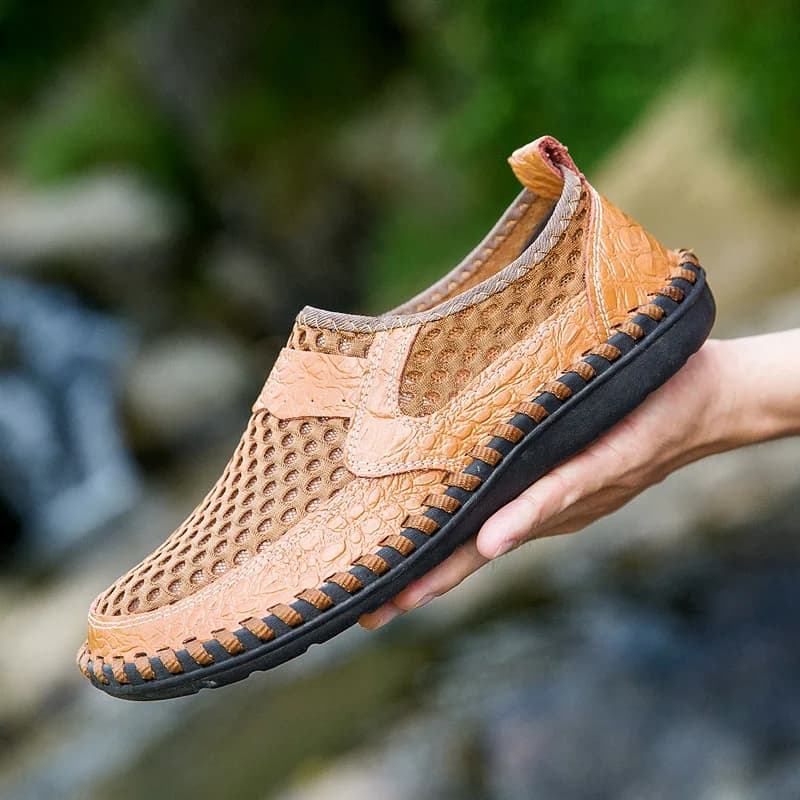 Scarpe casual estive da uomo, sneakers traspiranti in rete, mocassini comodi alla moda per la guida, scarpe da passeggio con suola morbida per esterni 38-50