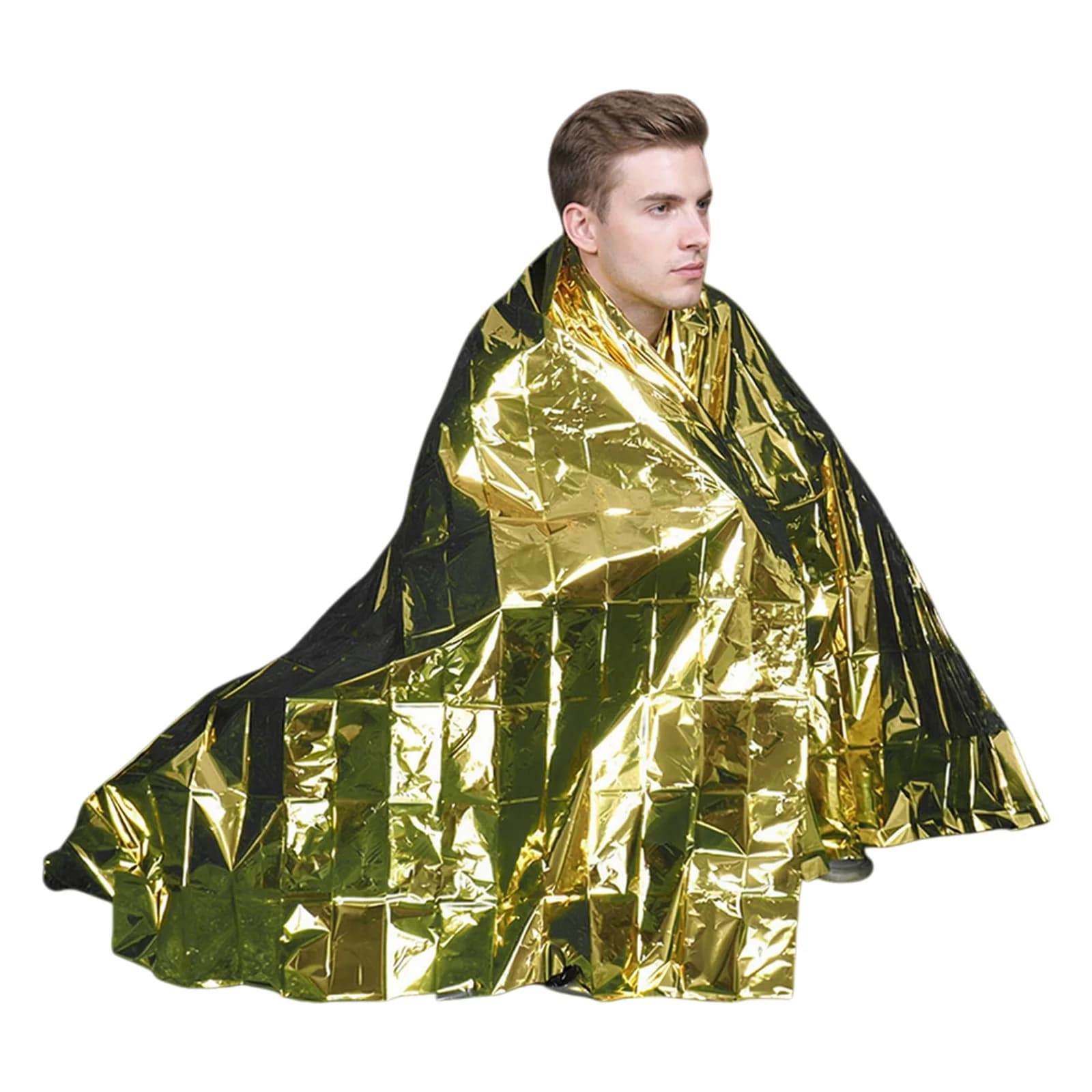 Emergency Mylar Blankets Multi-Purpose Heat Foil Protection Blanket Individually Wrapped Plant Growth Sheet Outdoor Body Warmer
