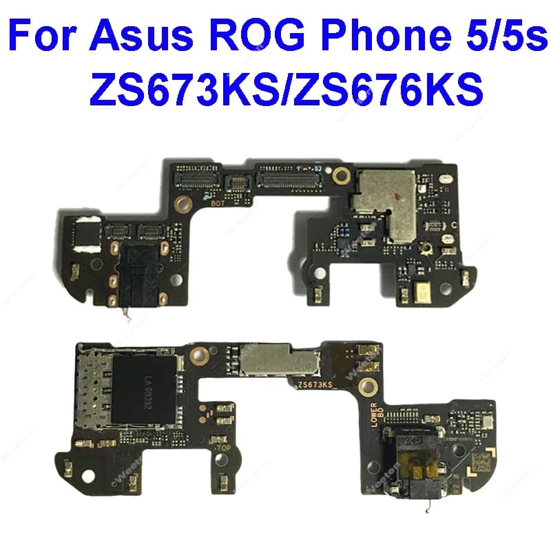 Per Asus Rog Phone 5 Rog 5 5S ZS673KS ZS676KS Auricolare Auricolare SIM Antenna Piccola Scheda Auricolare Jack SIM Board Flex Sostituzione