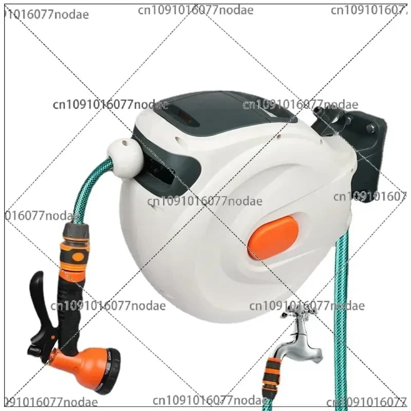 Automatic Winding Diver - Recycler Pipe Wrap For Home Car Wash, Garden Irrigation Equipment With Wall Mount