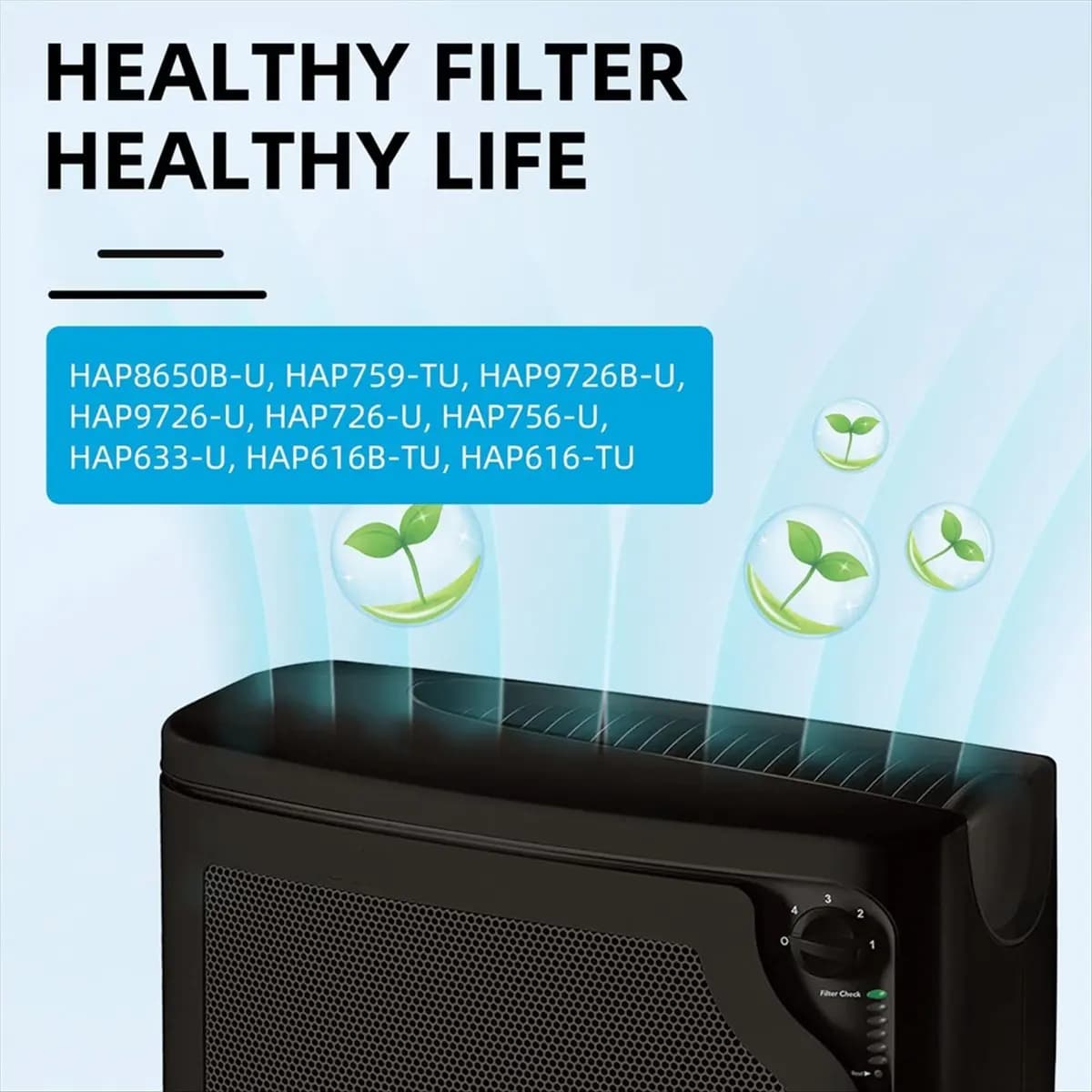 A36R HAPF600 Filtro HEPA di ricambio per filtro purificatore d'aria B - Compatibile con HAPF8650 HAP615 HAP625 HAP650