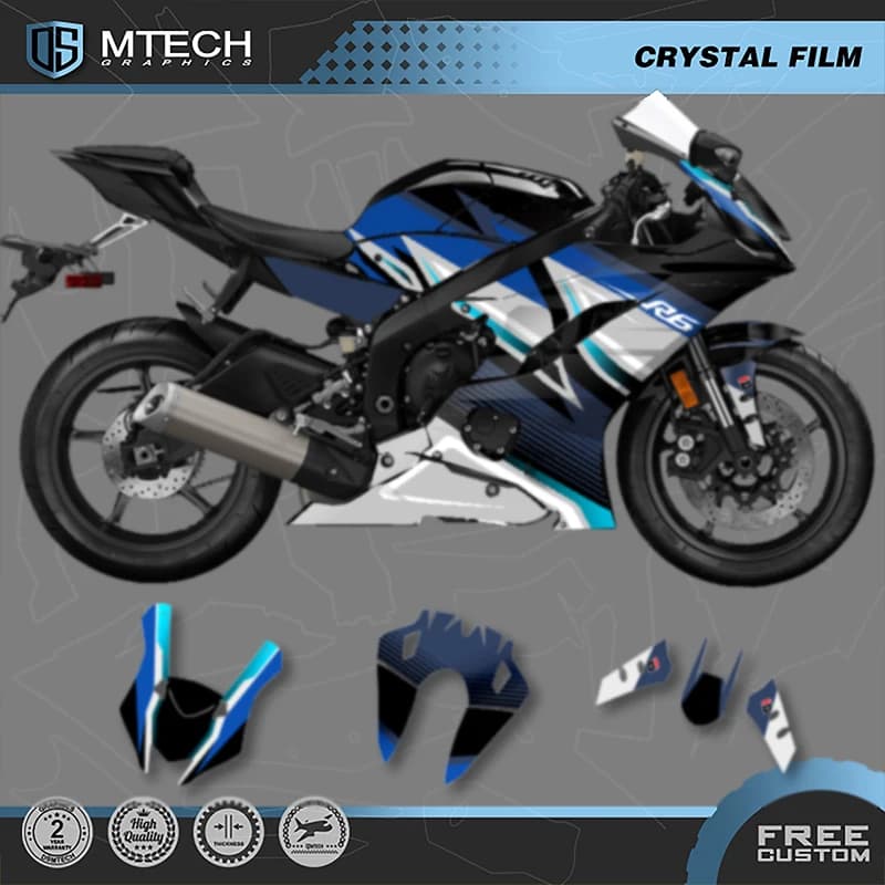 DSMTECH Personalizzato Moto Grafica Enduro Decalcomanie Kit Adesivi Per YAMAHA 2017 2018 2019 2020 2021 R6 004