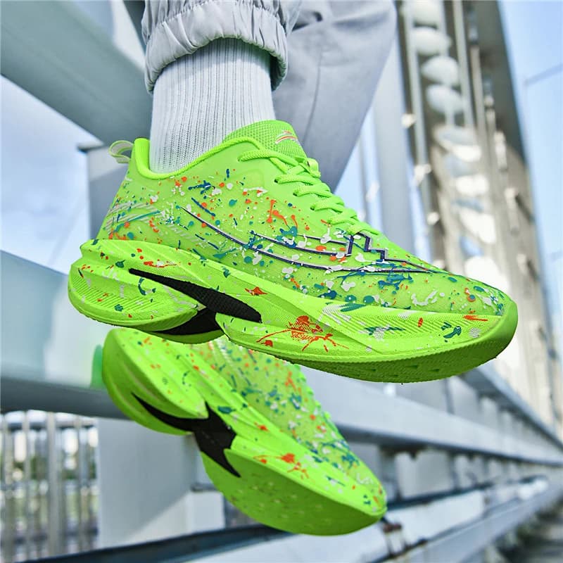 Women's Sneakers with Carbon Plate Men's Sports Shoes with Soft Net Sole Running Shoes Casual Anti-slip torque tennis shoes