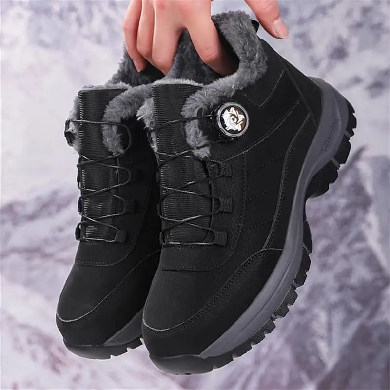 Unisex High-End Rotating Buckle Winter Snow Boots for Outdoor Sports Climbing Hiking High-Top Cold-Resistant And Warm Snow Boots