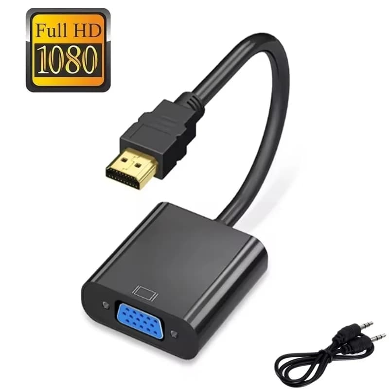 HDMI-compatible To VGA Adapter 1080P VGA Female To HDTV Male With Audio Power Supply For PS4 Laptop Computer Monitor Projector