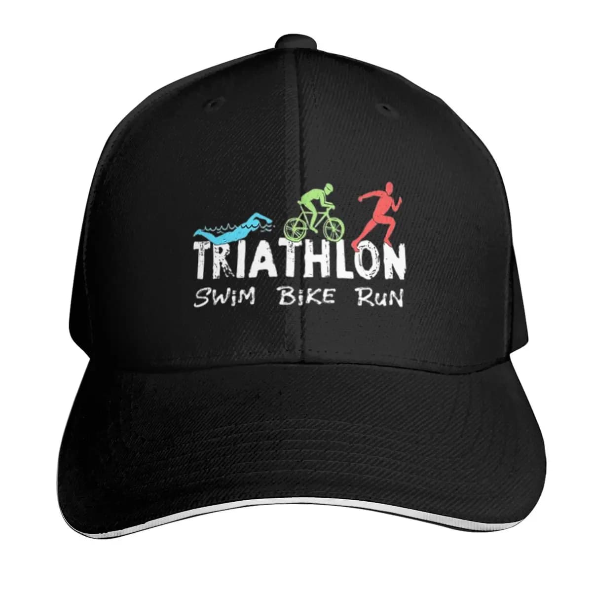 Unisex Baseball Hat Adjustable for Triathlon, Swimming, Cycling and Running, Casual Style and Hip Hop