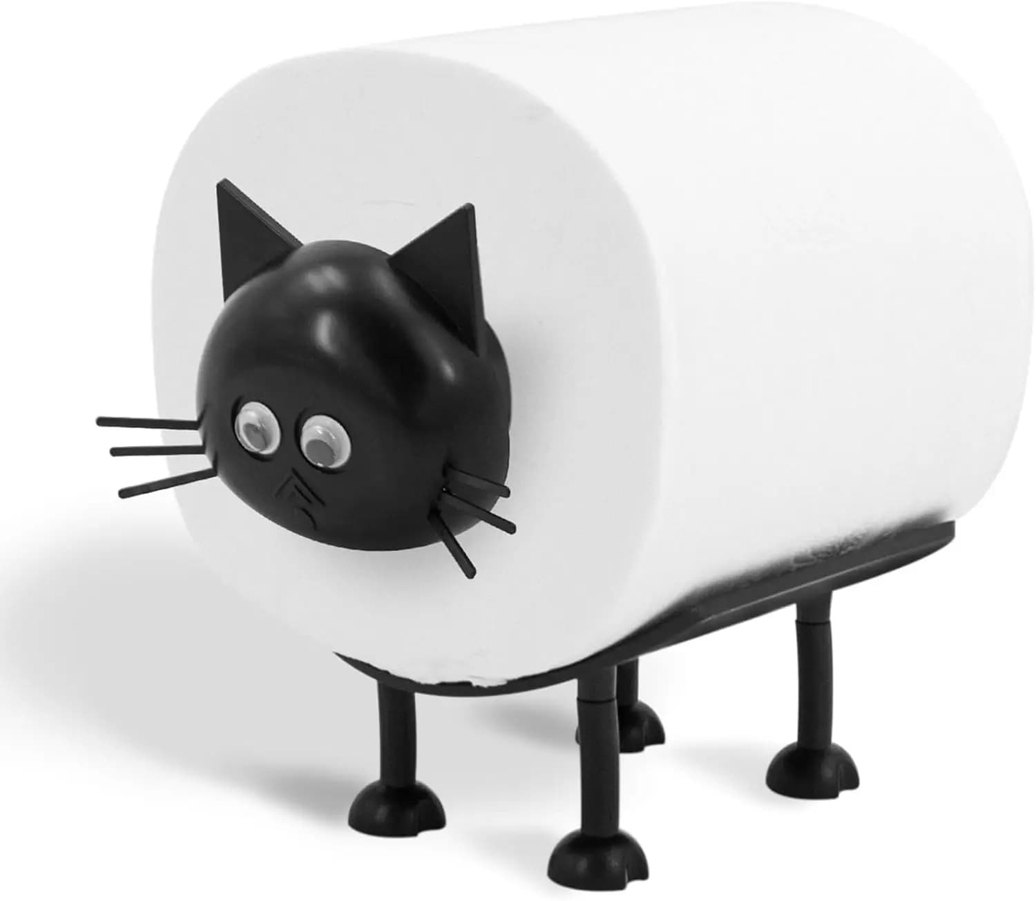 Portarotolo per Carta Igienica a Forma di Gatto Nero Stampato in 3D - Supporto per Bagno, Regalo di Inaugurazione Casa e Decorazione