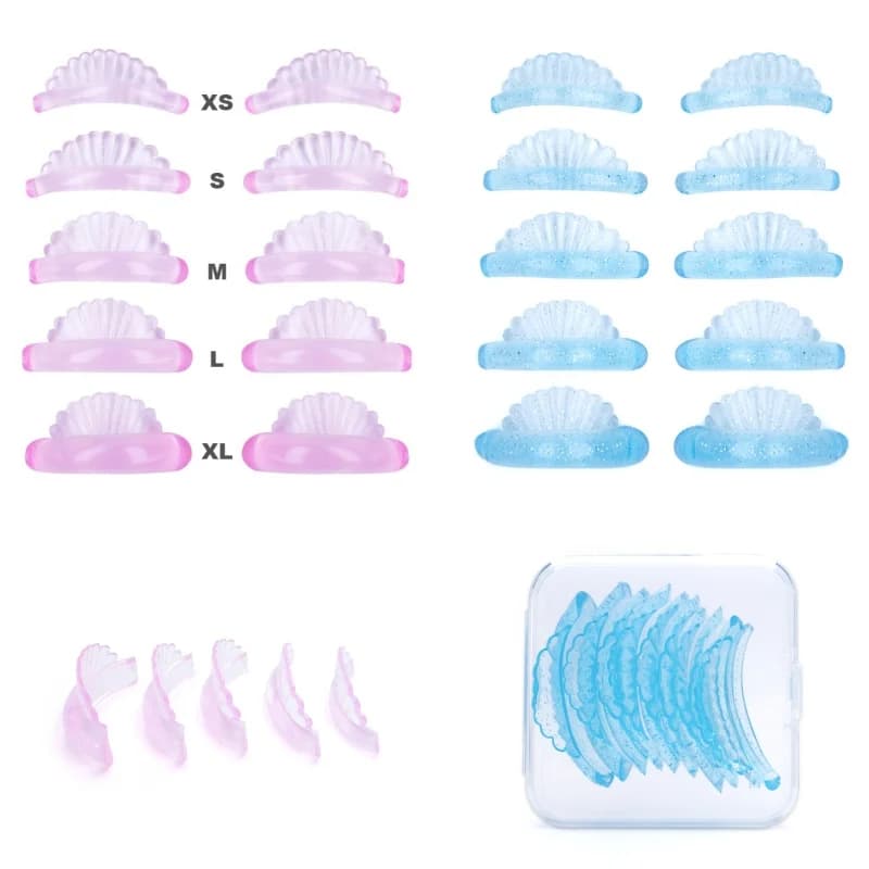5 pairs Blue/Rosa Lash Lift Silicone Bearings Cilia Perm 3D Bigodino Eye Patch Applicator Tools Eye Eye Extension Accessories