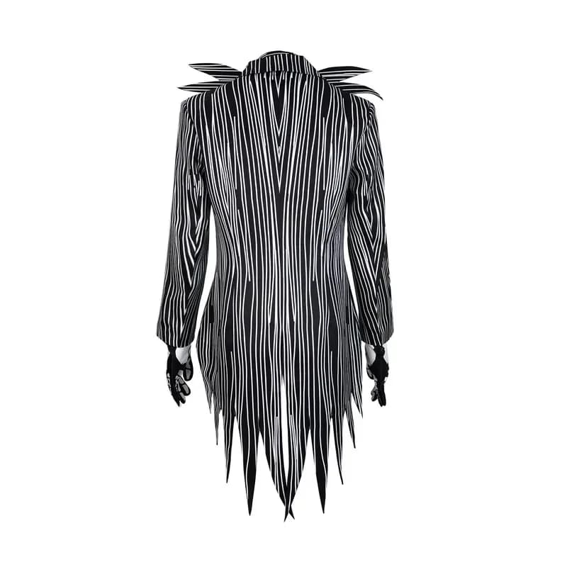 Nightmare Jack Cos Skellington Costume Cosplay Cappotto Pantaloni Vestito Halloween Carnevale Festa Travestimento Vestito per Uomo Maschio Adulta;3,v'