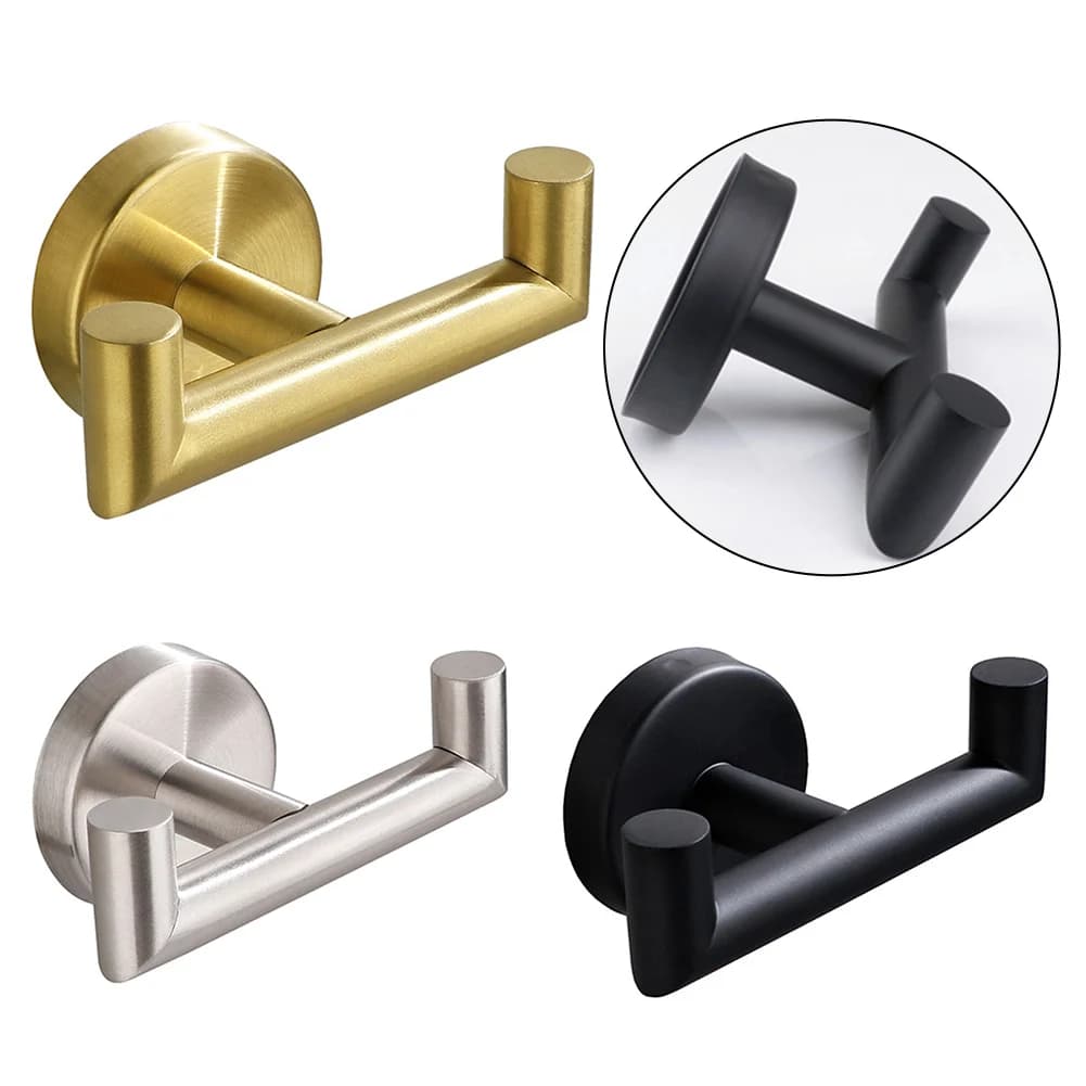 Ganci da parete in acciaio inossidabile Porta carta igienica Appendiabiti da parete Porta asciugamani Porta dietro la porta Gancio per vestiti da bagno Hardware