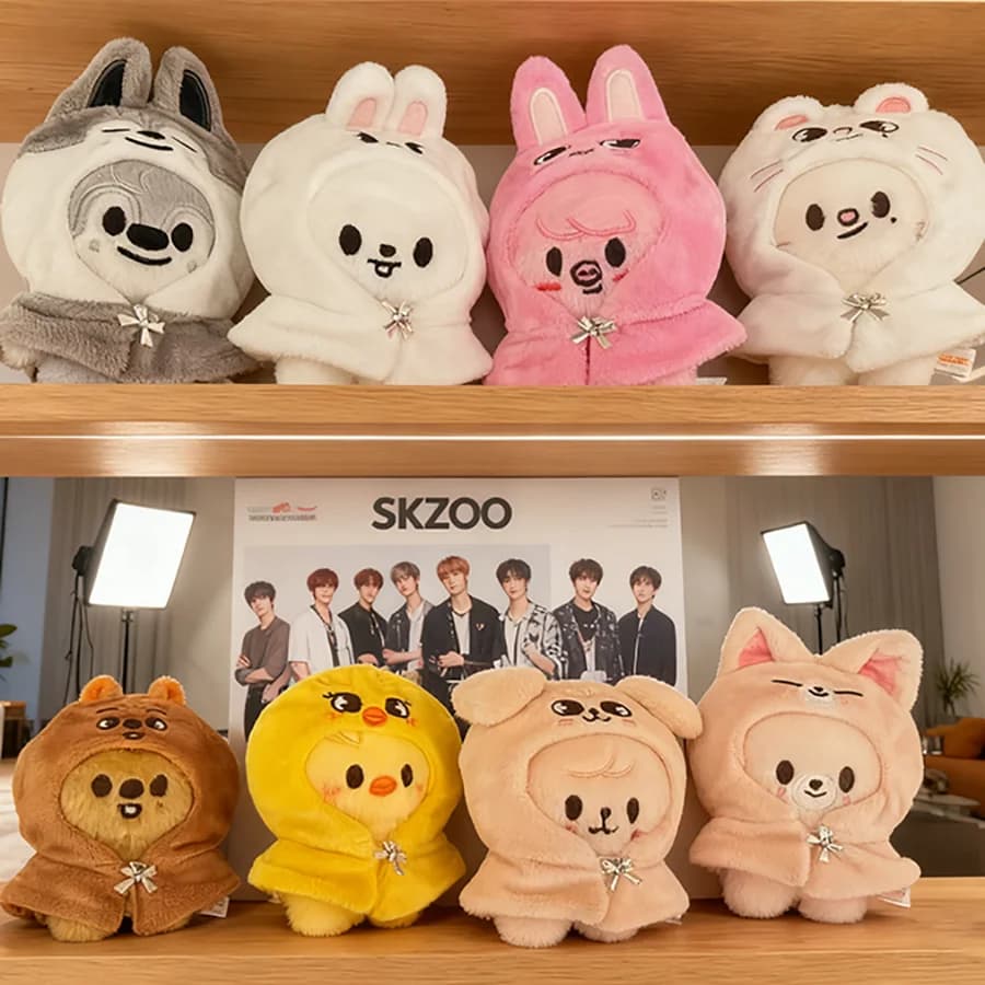 SKZ 12 centimetri Mantello della bambola Portachiavi di moda SKZOO Fan Souvenir Peluche Bambola FM Trasmissione in diretta Peluche Bambola Appesa Decorazione
