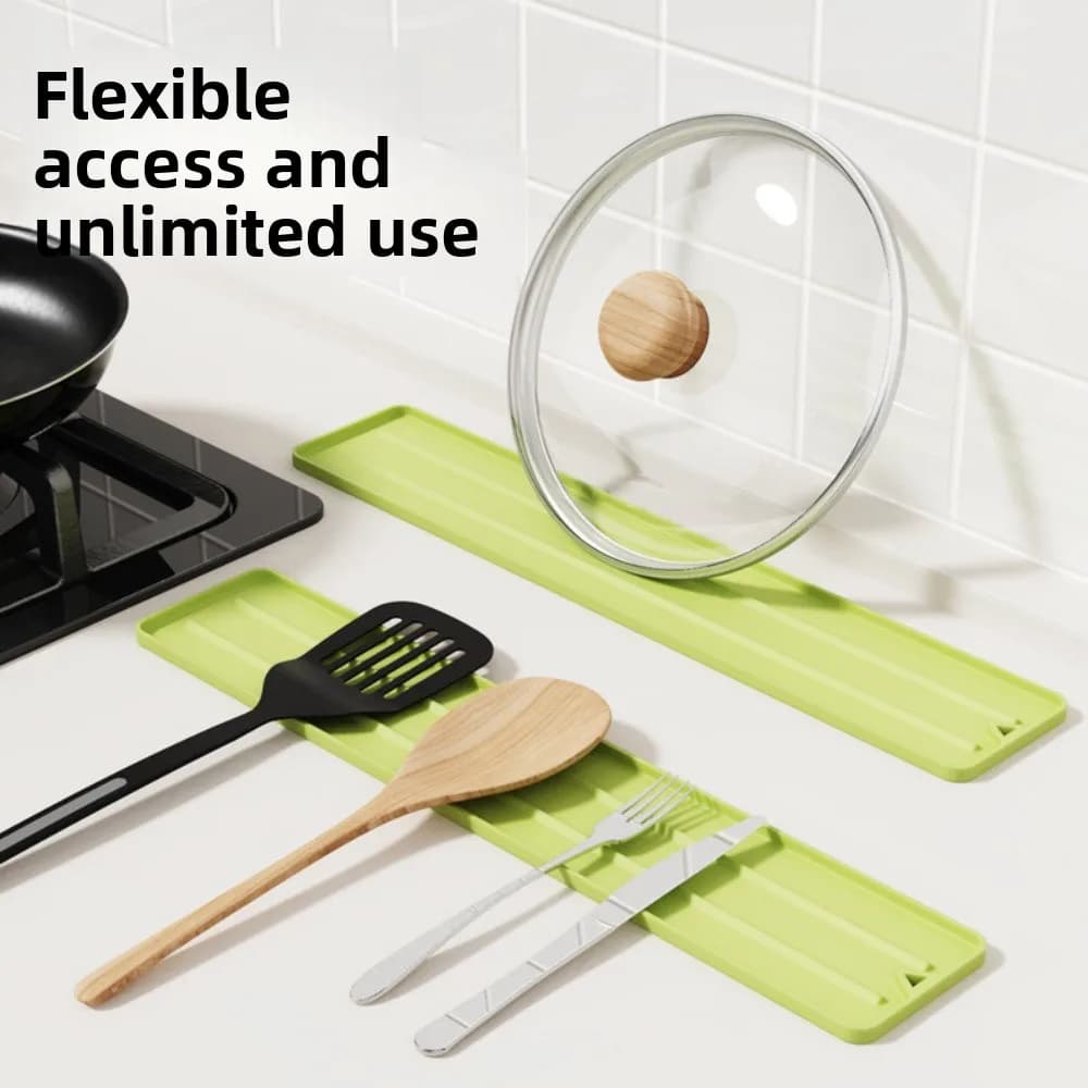 Non Slip Heat Resistant Kitchen Mat Pot Lid Stand Countertop Drying Rack Cutting Board Pad Stove Narrow Edge Protector