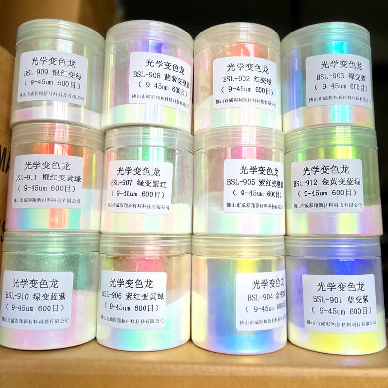 1g Optical Chameleon Pearl Neon Powder Aurora High Color Concentration Chameleon Pearl Powder Printing Paints Inks 600 Mesh