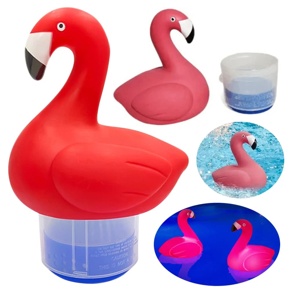 Flamingo solare cloro Floater con cloro leggero Tablet Floater Flamingo cloratore galleggiante per purificare l'acqua della piscina